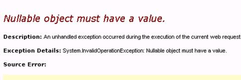 Nullable object must have a value